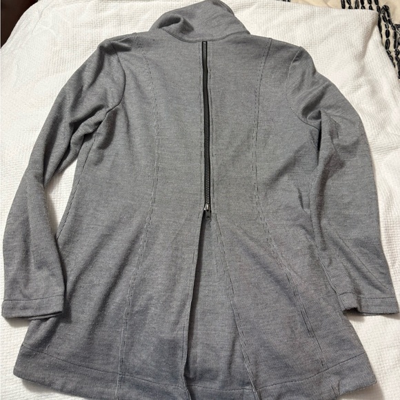 Cabi Drop-off pinstripe zip-up - gray color - Picture 9 of 13